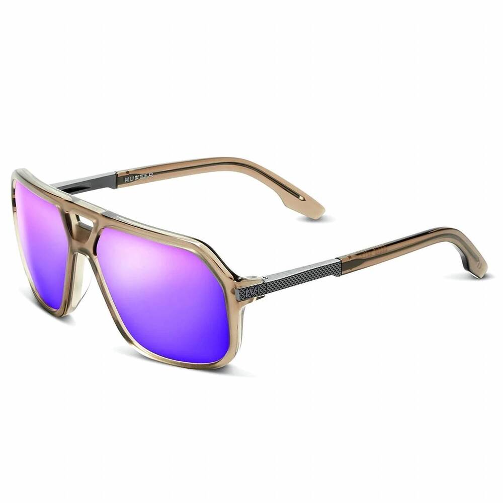 NEW IVI VISION men's hunter sunglasses in dust matte gunmetal/amethyst flame fla